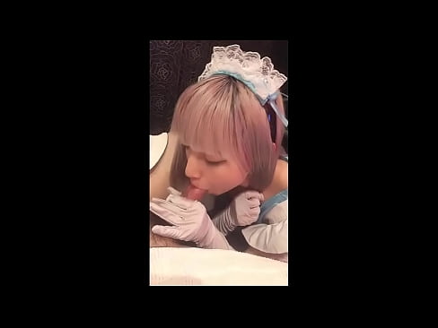 ❤️ 日本偶像[mayuka]，法国女仆装，第一部分，口交和用乳液打飞机 ❤ Porno fb❌️❤
